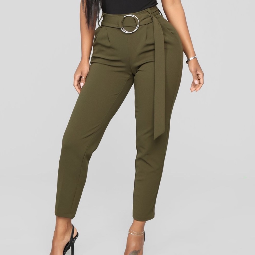 Olive Green Dress Pant Trouser